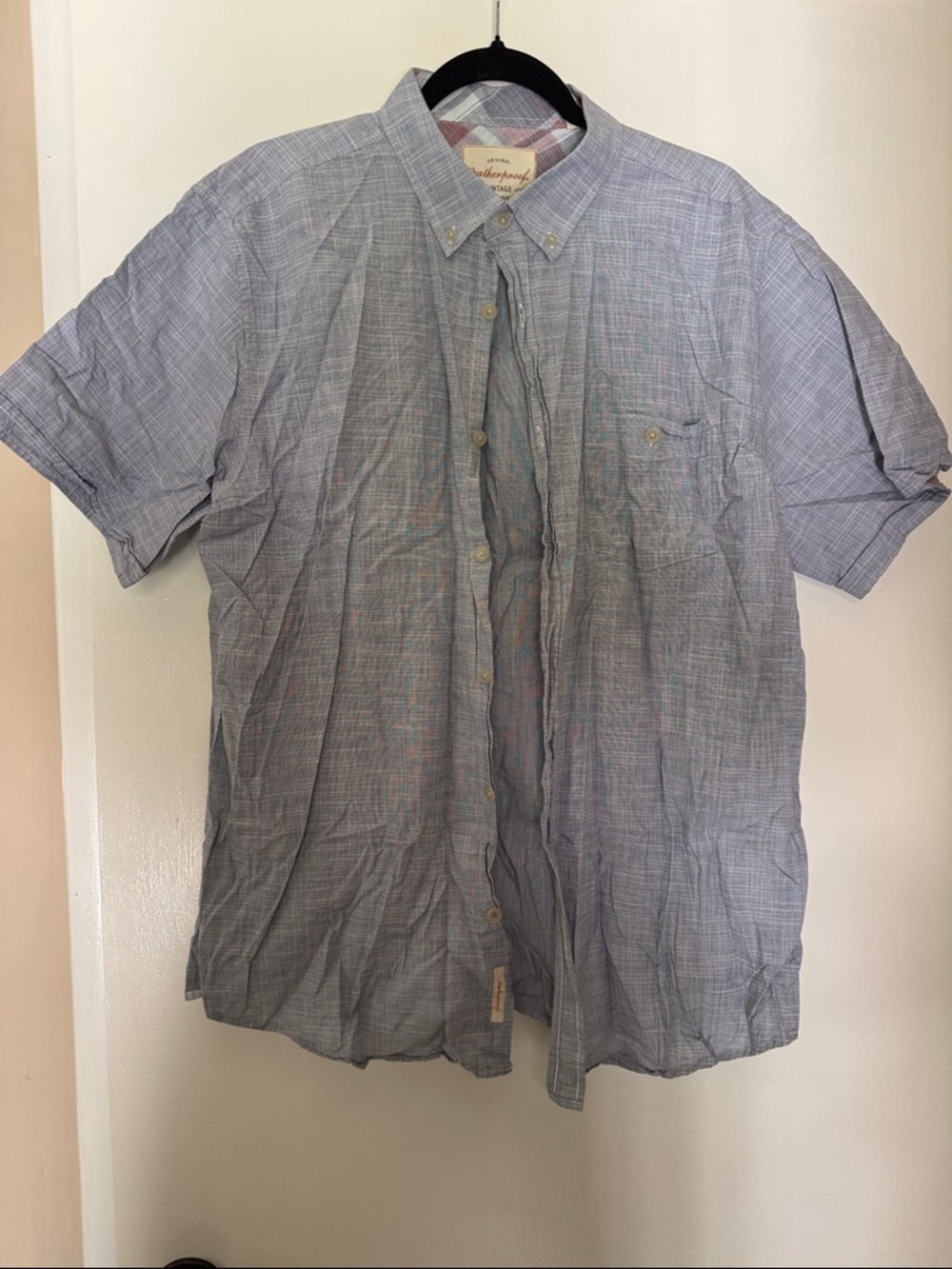 Weatherproof Light Blue Short-Sleeve Button-Down Shirt